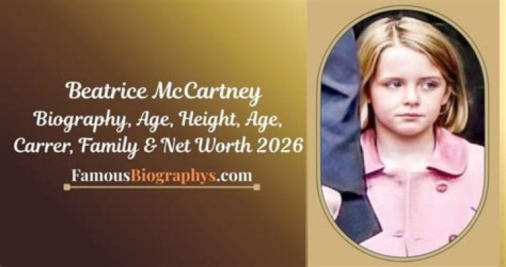 Beatrice McCartney Height, Weight, Net Worth, Age, Birthday, Wikipedia, Who, Nationality, Biography