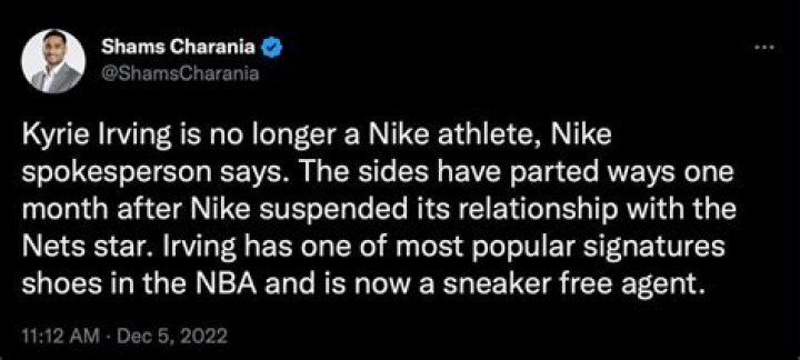 
Is Nike Suspending Its Contract With Kyrie Irving? 