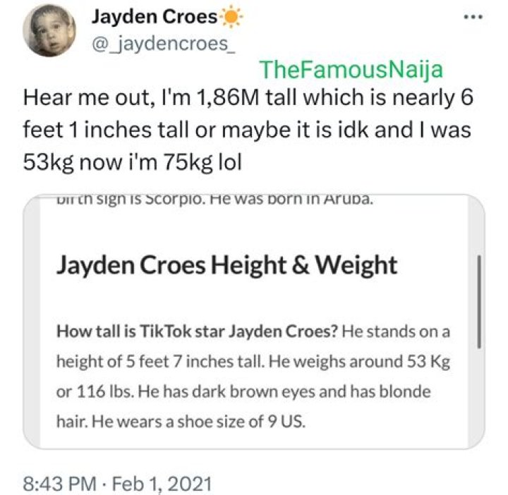 
Jayden Croes (TikTok Star) Biography, Age, Girlfriend, Height, Net Worth 