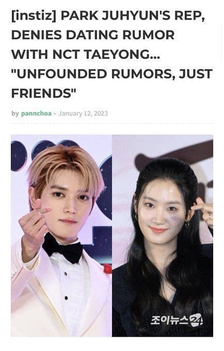 
“They are just friends” – Park Joo-hyun’s label denies her dating rumors with NCT’s Tae-yong 