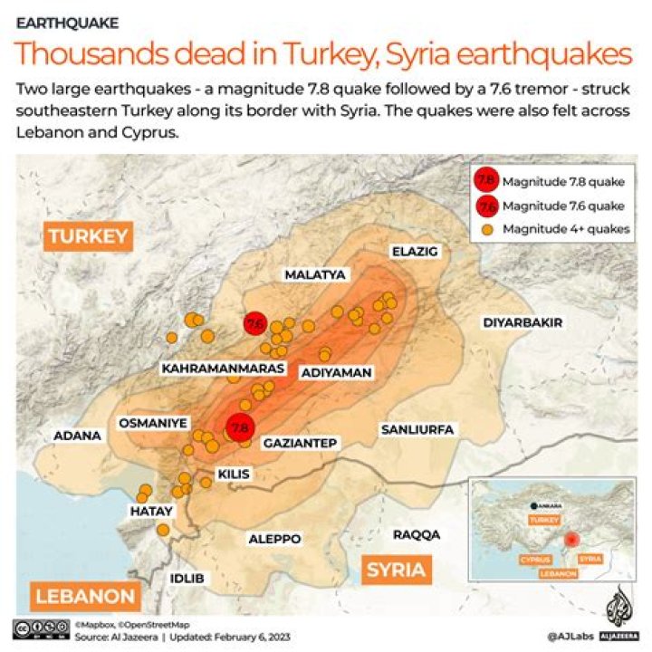 
Tsunami warning issued after another earthquake hits Hatay, Turkey and Syria? 