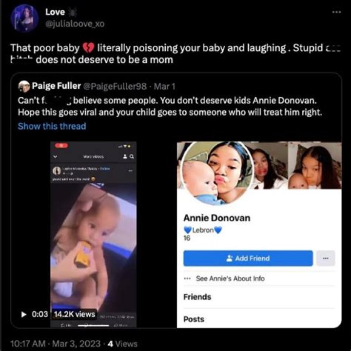 “Why would any mother think that this is ok?”: Annie Donovan baby video sparks outrage online